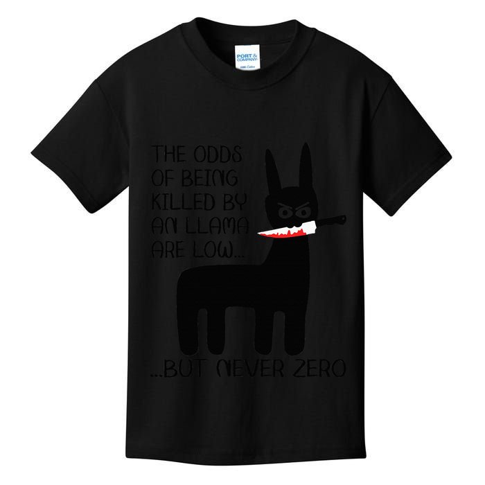 The odds of being killed by an llama are low but never zero Kids T-Shirt