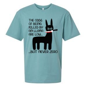 The odds of being killed by an llama are low but never zero Sueded Cloud Jersey T-Shirt