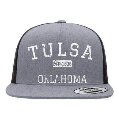 Tulsa Oklahoma OK Vintage Flat Bill Trucker Hat