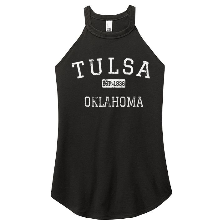 Tulsa Oklahoma OK Vintage Women's Perfect Tri Rocker Tank