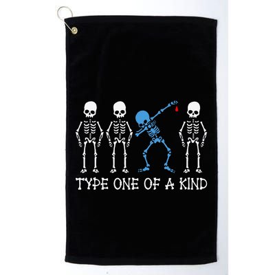 Type One Of A Kind Type 1 Diabetes Awareness Skeleton Golf Towel