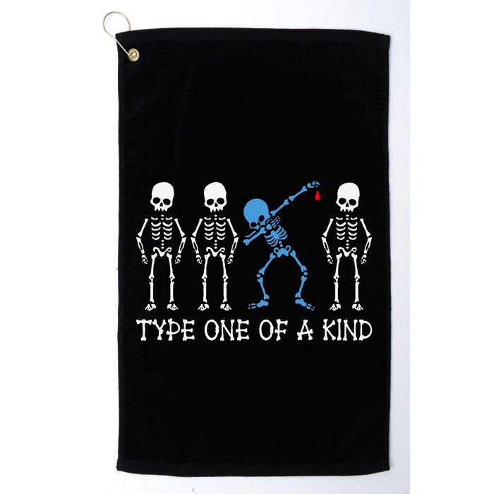 Type One Of A Kind Type 1 Diabetes Awareness Skeleton Golf Towel