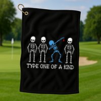 Type One Of A Kind Type 1 Diabetes Awareness Skeleton Golf Towel