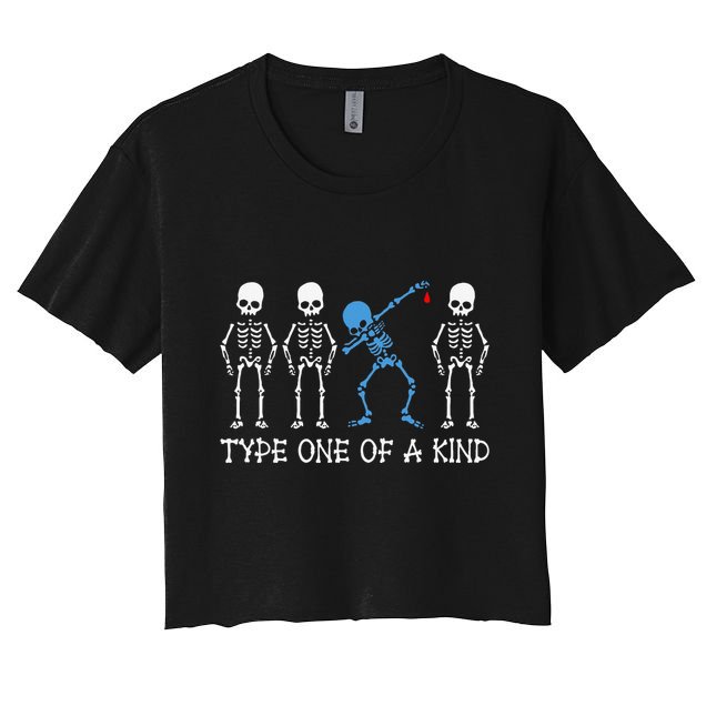 Type One Of A Kind Type 1 Diabetes Awareness Skeleton Crop Top