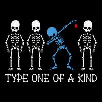 Type One Of A Kind Type 1 Diabetes Awareness Skeleton Crop Top