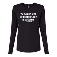 The Opposite Of Democracy Is Pathy Andy Kim Womens Cotton Relaxed Long Sleeve T-Shirt