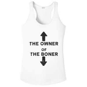 The Owner Of The Boner Ladies PosiCharge Competitor Racerback Tank