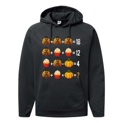 Thanksgiving Order Of Operations Quiz Math Teacher Turkey Performance Fleece Hoodie