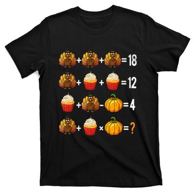 Thanksgiving Order Of Operations Quiz Math Teacher Turkey T-Shirt