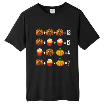 Thanksgiving Order Of Operations Quiz Math Teacher Turkey Tall Fusion ChromaSoft Performance T-Shirt