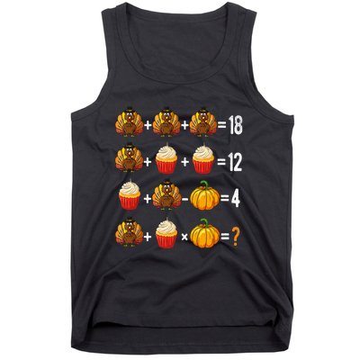 Thanksgiving Order Of Operations Quiz Math Teacher Turkey Tank Top