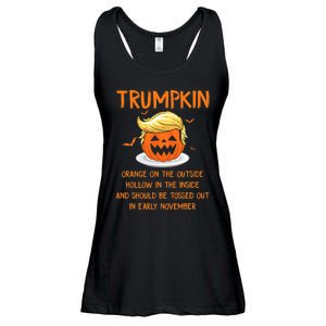 Trumpkin Orange On The Outside Anti Trump Halloween Gifts Ladies Essential Flowy Tank