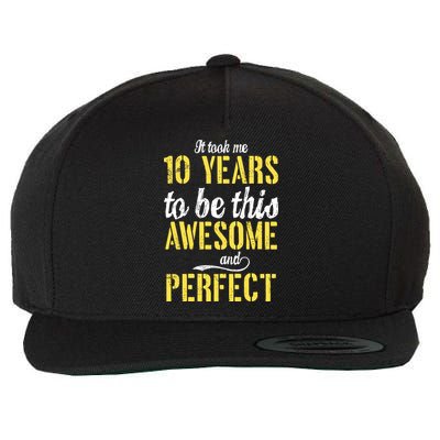 Took Me 10 Years To Be This Awesome And Perfect Wool Snapback Cap