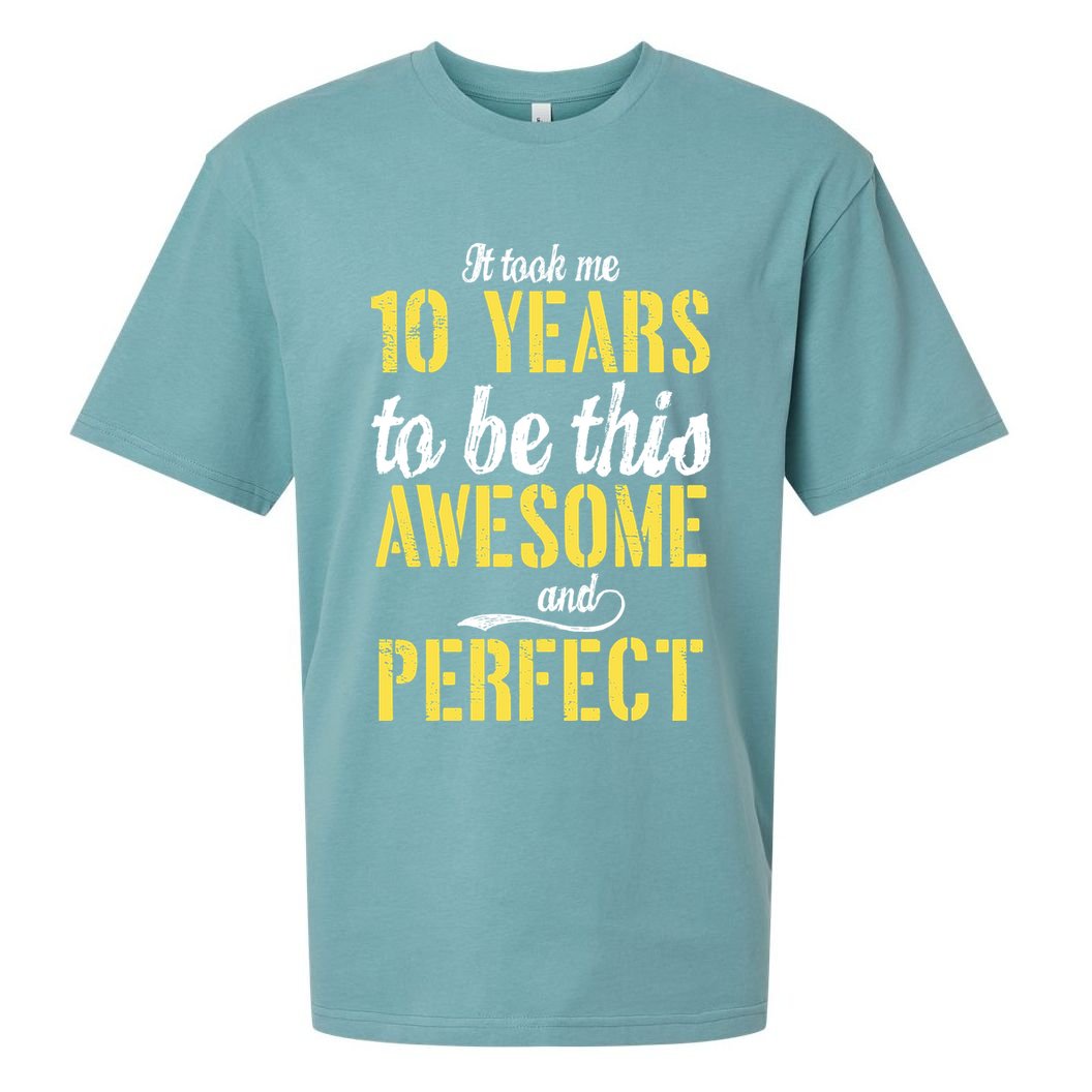 Took Me 10 Years To Be This Awesome And Perfect Sueded Cloud Jersey T-Shirt