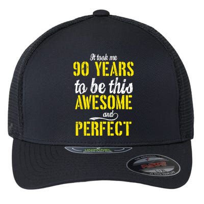 Took Me 90 Years To Be This Awesome And Perfect Flexfit Unipanel Trucker Cap