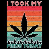 Took My Meds Today Medical Marijuana Flat Bill Trucker Hat