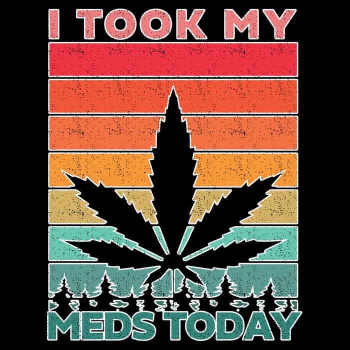 Took My Meds Today Medical Marijuana Flat Bill Trucker Hat