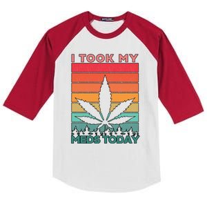 Took My Meds Today Medical Marijuana Kids Colorblock Raglan Jersey