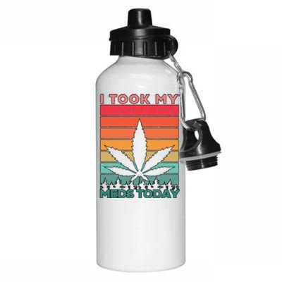 Took My Meds Today Medical Marijuana Aluminum Water Bottle