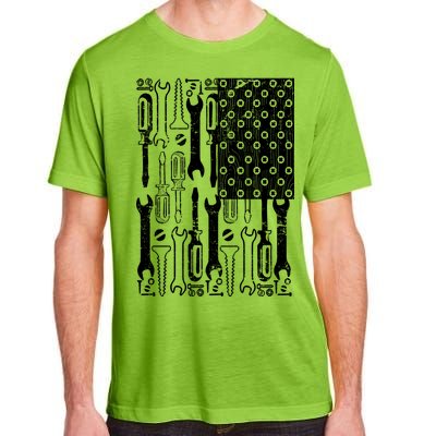 Tool American flag Mechanic Adult ChromaSoft Performance T-Shirt