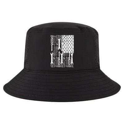 Tool American flag Mechanic Cool Comfort Performance Bucket Hat