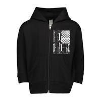 Tool American flag Mechanic Toddler Zip Fleece Hoodie