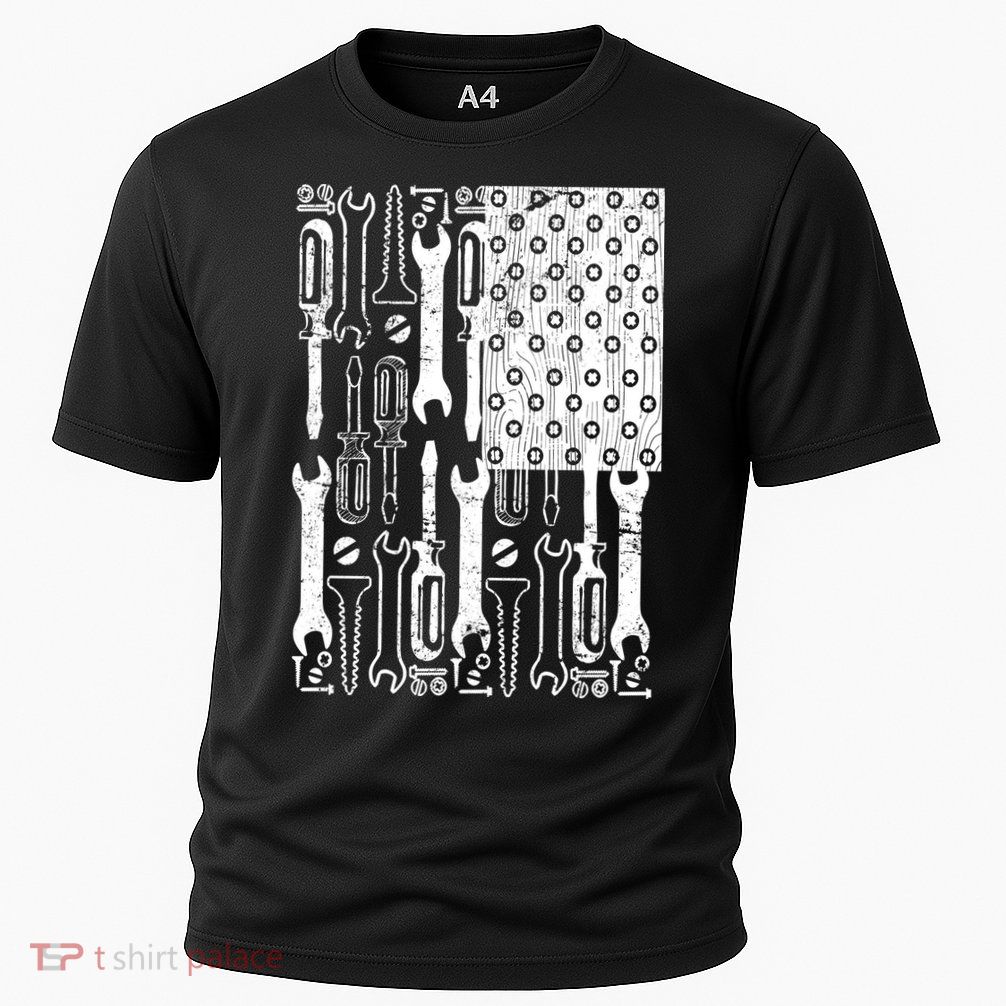 Tool American flag Mechanic Cooling Performance Crew T-Shirt