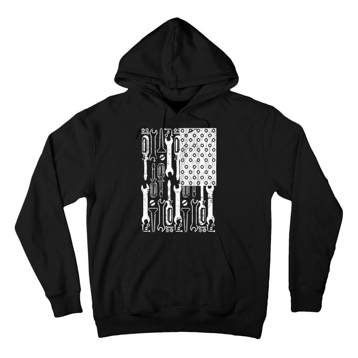 Tool American flag Mechanic Hoodie