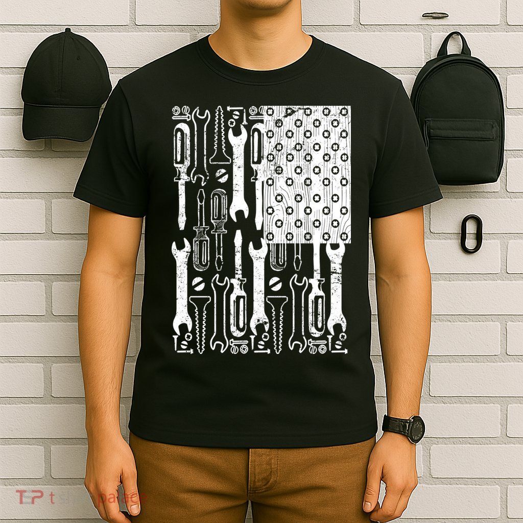 Tool American flag Mechanic T-Shirt