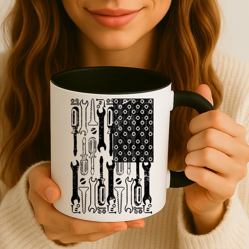 Tool American flag Mechanic Mug