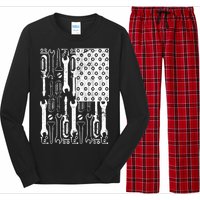 Tool American flag Mechanic Long Sleeve Pajama Set