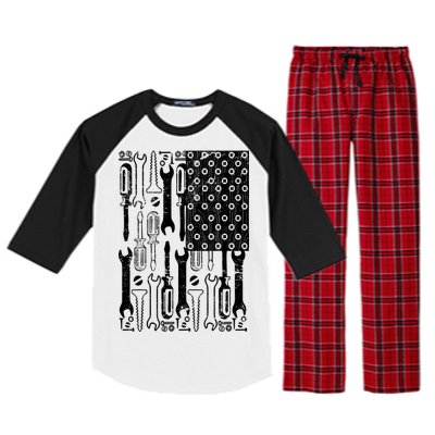 Tool American flag Mechanic Raglan Sleeve Pajama Set