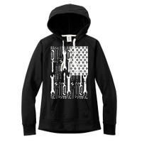 Tool American flag Mechanic Women's Fleece Hoodie