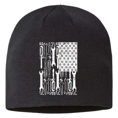 Tool American flag Mechanic Sustainable Beanie