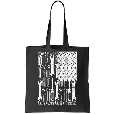 Tool American flag Mechanic Tote Bag