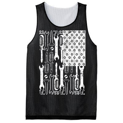 Tool American flag Mechanic Mesh Reversible Basketball Jersey Tank