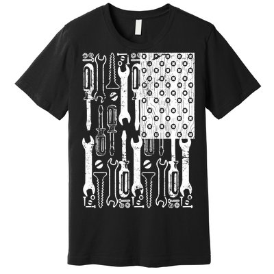 Tool American flag Mechanic Premium T-Shirt