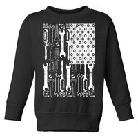 Tool American flag Mechanic Toddler Sweatshirt