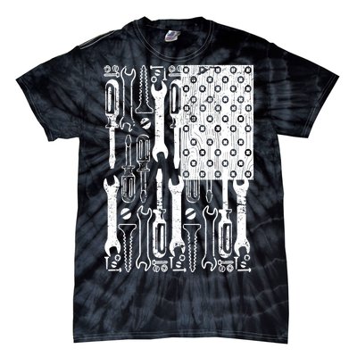 Tool American flag Mechanic Tie-Dye T-Shirt