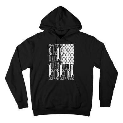 Tool American flag Mechanic Tall Hoodie