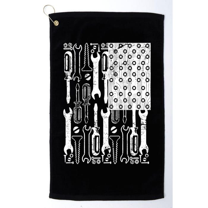 Tool American flag Mechanic Golf Towel