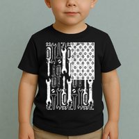 Tool American flag Mechanic Toddler T-Shirt
