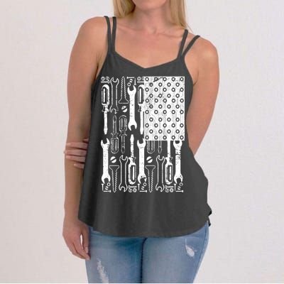 Tool American flag Mechanic Women's Strappy Tank