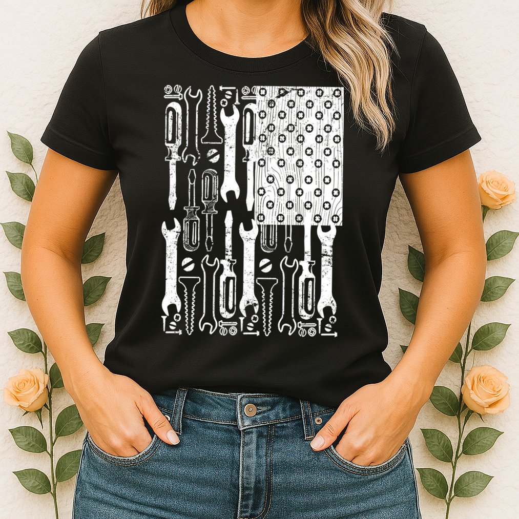 Tool American flag Mechanic Womens T-Shirt