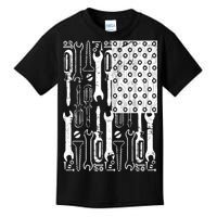 Tool American flag Mechanic Kids T-Shirt