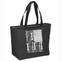 Tool American flag Mechanic Zip Tote Bag