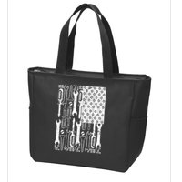 Tool American flag Mechanic Zip Tote Bag