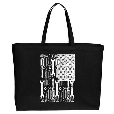 Tool American flag Mechanic Cotton Canvas Jumbo Tote