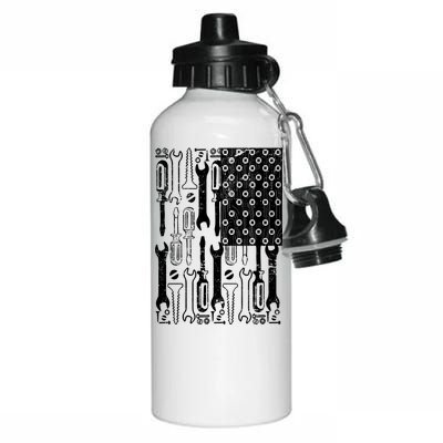 Tool American flag Mechanic Aluminum Water Bottle 