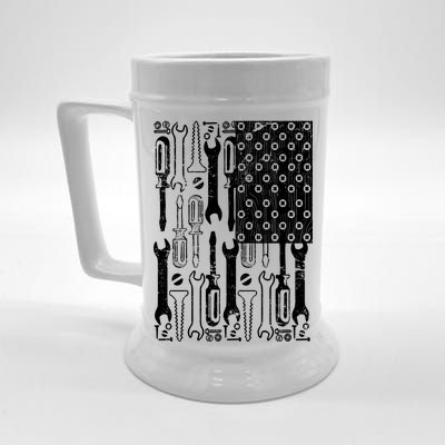 Tool American flag Mechanic Beer Stein